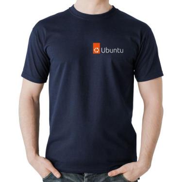 Imagem de Camiseta Algodão Ubuntu Linux - Foca na Moda, Marinho, G