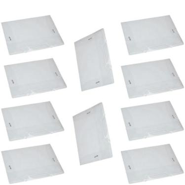 Imagem de Kit 10 Pastas Aba Elástico Mini Pequena 18x24,5cm ACP, Cristal