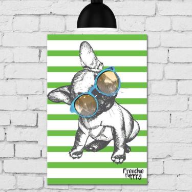 Imagem de Placa Decorativa MDF Cachorro Fundo Verde 30x40 - Quartinhos