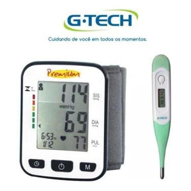 Imagem de Kit Aparelho De Medir Pressão Digital De Pulso + Termometro - G-TECH