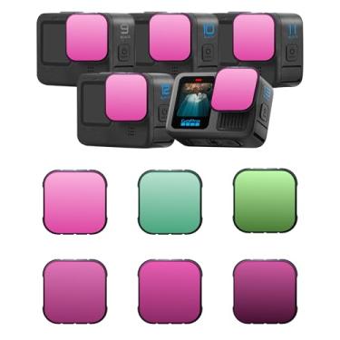 Imagem de Conjunto de filtros ND para GoPro Hero 13/12/11/10/9 Pacote com 6 acessórios ND1000/ND64/ND32/ND16/ND8/CPL - Kit de lentes Gopro - Kit de filtro polarizador de densidade neutra, capa de viagem à prova