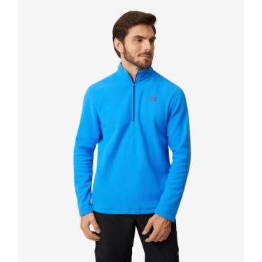 Imagem de Suéter Fleece Masculino The North Face Tka 100 Glacier 1/4 Zip, G, Azu