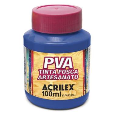 Imagem de Tinta Pva Fosca Cores Escuras para Artesanato 100ml - Acrilex, 543 - A