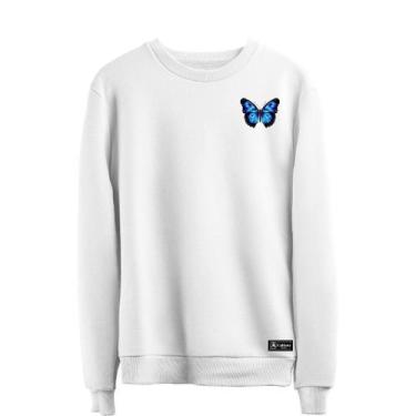 Imagem de Blusão Moletom Borboleta Masculino e Feminino Personalizado sem Capuz 