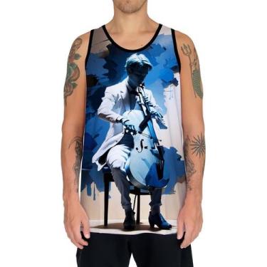 Imagem de Camiseta Regata Tshirt Instrumento Corda Violoncelo Arte 2 - Enjoy Sho