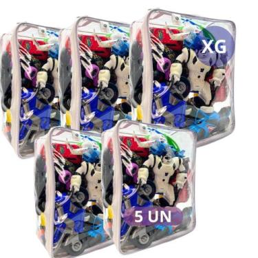 Imagem de Kit 5 Organizadores Multiuso Brinquedos Bloco Montar Bonecas Carrinhos