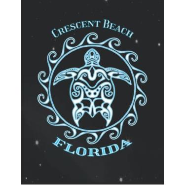 Imagem de Notebook: Crescent Beach Florida Tribal Sea Turtle Summer Notes Interior / 8.5 x 11 inches / 140 Pages