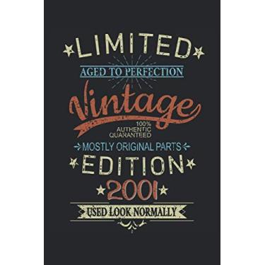 Imagem de 20th Birthday Limited 20 Years Edition 2001 Graphic Deko Vintage: NOTEBOOK - funny birthday present, gift idea - A5 (6x9) - 120 pages - SKETCH BLANK - ... planner, birthday, funny, vintage, saying