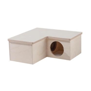 Imagem de Ｂｅｓｇａ Casa de hamster de madeira multi câmara hamsters acessórios interessantes hamster esconderijo brinquedo para rato anão hamster ratos, Três Quartos