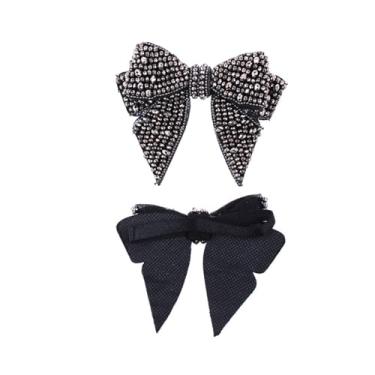 Imagem de Numblartd 1 par (2 peças) de laço feito à mão borboleta strass sapato de flor tiras de sapato de banda – feminino, sapato DIY, decoração de berloques, acessórios para sapatilhas, salto alto e decoração de sapatos de suporte de escarpins