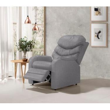 Imagem de Poltrona Papai Mamãe Vovo Estetica Linho Cinza - Moderna