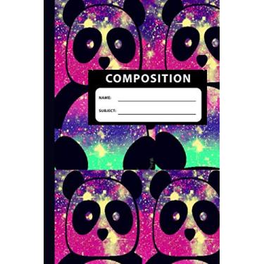Imagem de Composition Notebook: Pretty Panda Cartoon Print College Ruled Notebook for School, University and College. Nifty Lined Journal for Students, Kids and Teens for Writing & Notes