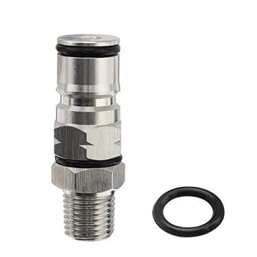 Imagem de OneBom Poste de bloqueio de esfera com Poppets, bocal sextavado NPT macho de 1/10.2 cm, adaptador de barril corny de 19/81.3 cm-18 gás/líquido (gás)