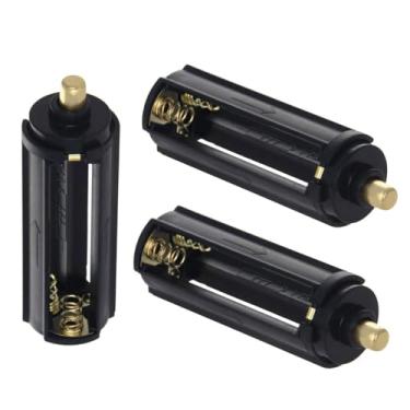 Imagem de CLEZGO 3Pcs Aaa Battery Holder Adaptador Preto Cilíndrico Bateria Armazenamento Case Suporte para 3 X 1.5V Aaa Pilhas Lanterna Tocha