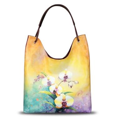 Imagem de Bolsa de couro genuíno grande para mulheres, Hobo, bolsa de ombro de couro vintage, bolsas para notebook, Padrão 3, Large