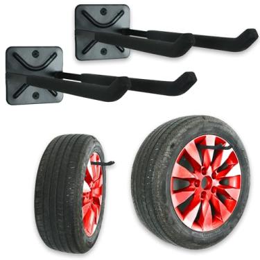 Imagem de Wallmaster Ganchos de garagem para montagem na parede, organizador de ferramentas resistentes, ganchos de armazenamento utilitários longos de 31,5 cm para pendurar pneu, cadeira, escada, ferramentas