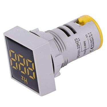 Imagem de Medidor de Frequência LED Com Display Digital, Ampla Faixa de Tensão, Design Compacto, AC100~380 V 20~75 Hz (Com) para Medição de Circuito (Amarelo)