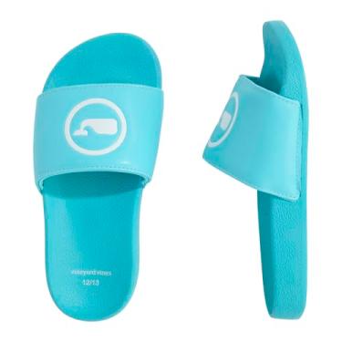Imagem de vineyard vines Deslizadores de piscina com bolinhas de baleia para meninos, Turqs, 10-11 Toddler