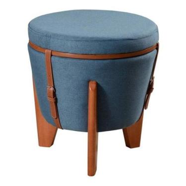 Imagem de Puff Redondo 3 em 1: Conforto e Mesa de Centro Elegante - Confortse, A