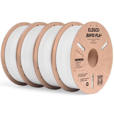 Imagem de Filamento para impressora 3D ELEGOO Rapid PLA Plus 1,75 mm branco 4 kg