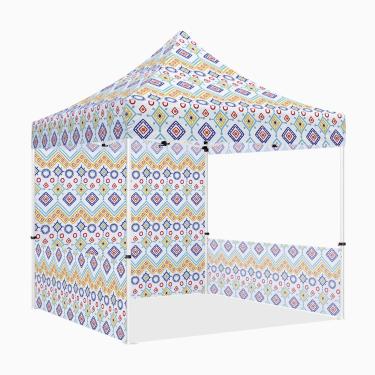 Imagem de Tenda de dossel pop-up 25 x 25 cm com paredes laterais, série ABLEM8CANOPY ULTRA8 resistente com cobertura instantânea para eventos comerciais ou esportivos ao ar livre, pátio, quintal, estilo boêmio, 1 + 2 paredes)