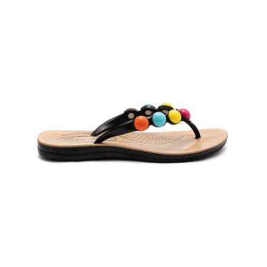 Imagem de Chinelo Feminino Confortavel Anatômico Terapia dos Pés, Colorido, 37