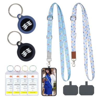 Imagem de SWATOM Acessórios para porta-medalhão Princess Cruise, 8 peças, etiquetas de bagagem de cruzeiro à prova d'água para malas 2024 e 2025 com cordões de telefone transversais do oceano, conjunto