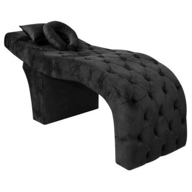 Imagem de Maca Estética Charme Para Extensão De Cílios Veludo Preto - SOFA STORE