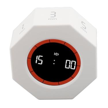 Imagem de Cubo do Cronômetro de Produtividade CRYFOKT, Timer de Cozinha Digital Recarregável Com Sensor G 1 3 5 15 30 60 90min Countdown Personalizado para Trabalho, Escritório, Estudo,