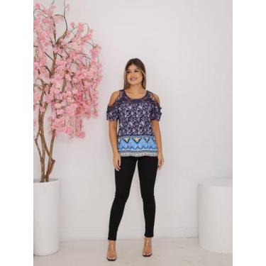 Imagem de Blusa Feminina Ombro a Ombro Ciganinha Com Alça em Renda Premium - Mul