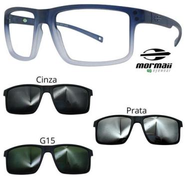 Imagem de Oculos Mormaii Swap 5 6127 DL6 Cinza Degrade Com 3 Clipons, Cinza, G15