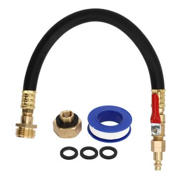 Imagem de Adaptador de mangueira de jardim Grcfumo, divisor de mangueira de jardim com tubo de borracha de latão, s de sprinklers para inverno para casas, cabines, torneiras, torneiras