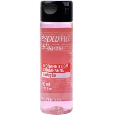 Imagem de Espuma De Banho Hidromassagem Morango Champagne Sedução 60ml - Feitiço