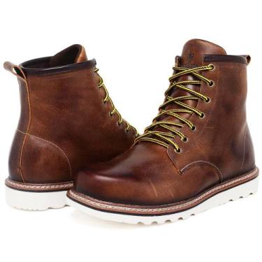 Imagem de Bota Coturno Moc Toe Couro Lactego Confortável - RANCLAFE CALÇADOS, Ma