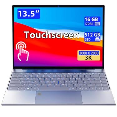 Imagem de Morostron Notebook Win11 com tela sensível ao toque de 13,5 polegadas, 16 GB de RAM, SSD de 512 GB, Celeron N95 Quad Core, tela IPS de 3000 x 2000, teclado retroiluminado