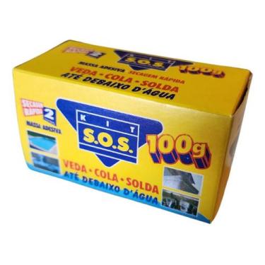 Imagem de Cola Sos Massa Adesiva Secagem Rápida Veda Solda 100g Cor Cinza - VEDA