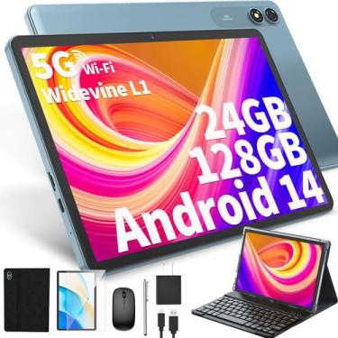 Imagem de Tablet HISORL Android 14 10 polegadas 24 GB+128 GB 1 TB 8000mAh 5G