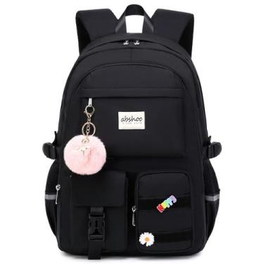 Imagem de Mochila Abshoo Big Student Laptop para universitárias, preta