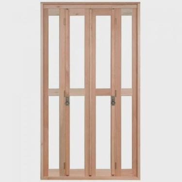 Imagem de Porta de Madeira Balcão Pantográfica 213x200cm com Batente de 9,4cm ewk 486 Rondosul