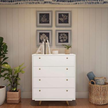 Imagem de Cômoda Retrô Palmas 4 gv Branca