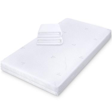 Imagem de Kit 2 Capa Protetor Impermeável de Colchão de Bebê 100% Silencioso de Malha Premium 130x60cm - bf Colchões