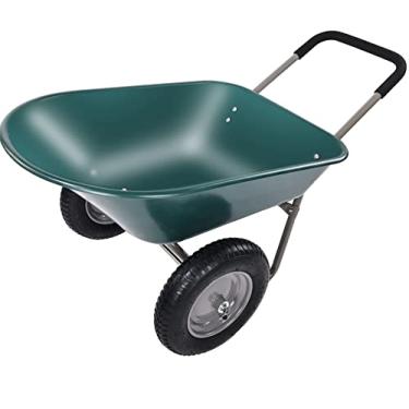 Imagem de Elevon Carrinho de mão de jardim, carrinho de jardim utilitário para uso doméstico, carrinho de mão utilitário de duas rodas com suporte embutido, verde