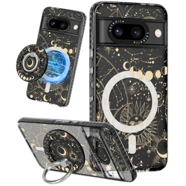 Imagem de Lotadilo Capa fofa para Google Pixel 8A – Compatível com suporte magnético Magsafe para mulheres meninas e meninas engraçadas moda bonita TPU capa de telefone design de constelação