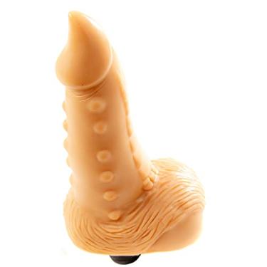 Imagem de Dildo com Mini Esferas Salientes e Vibrador Multivelocidades Unicorn Bege – Lovetoys