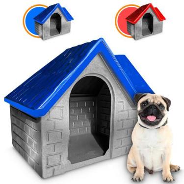 Imagem de Casinha Casa Plástica Cachorro Bangalo Número 3 - Rafa Pet, Azul