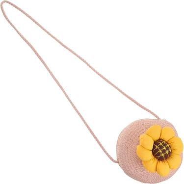 Imagem de DEARMAMY Bolsa Transversal De Palha Trançada Mini Bolsa De Ombro De Verão - Bolsa De Praia Bege Trançada À Mão Bolsa De Palha Boho Com Alça De Corda Ajustável (5 5 X 5 5 36 Pol.)