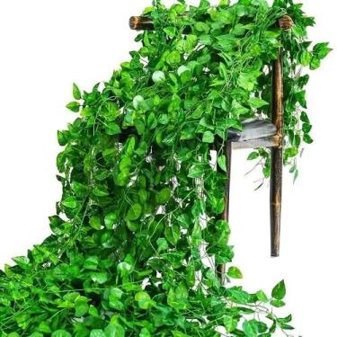 Imagem de Guirlanda de Hera Artificial - 11m de Folhas Verdes - Trepadeira Falsa
