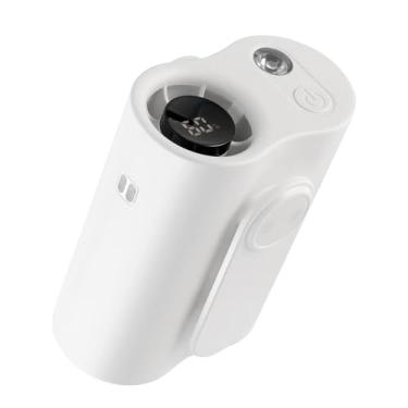 Imagem de Ｂｅｓｇａ Ventilador de cintura portátil Fã de resfriamento pessoal Ventilador de cinto vestível Display Digital Exibir 5 velocidades Função de iluminação LED, Branco