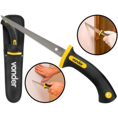 Imagem de Serrote De Ponta Lâmina Dupla Aço P/ Gesso Madeira Drywall Cabo Plásti