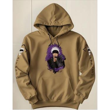 Imagem de Blusa Moletom Canguru Capuz E Bolso Satoru Gojo Personagens - Lobo Set